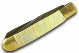Pocket Knife with Banded Green Onyx Inlays & Base #370799-1